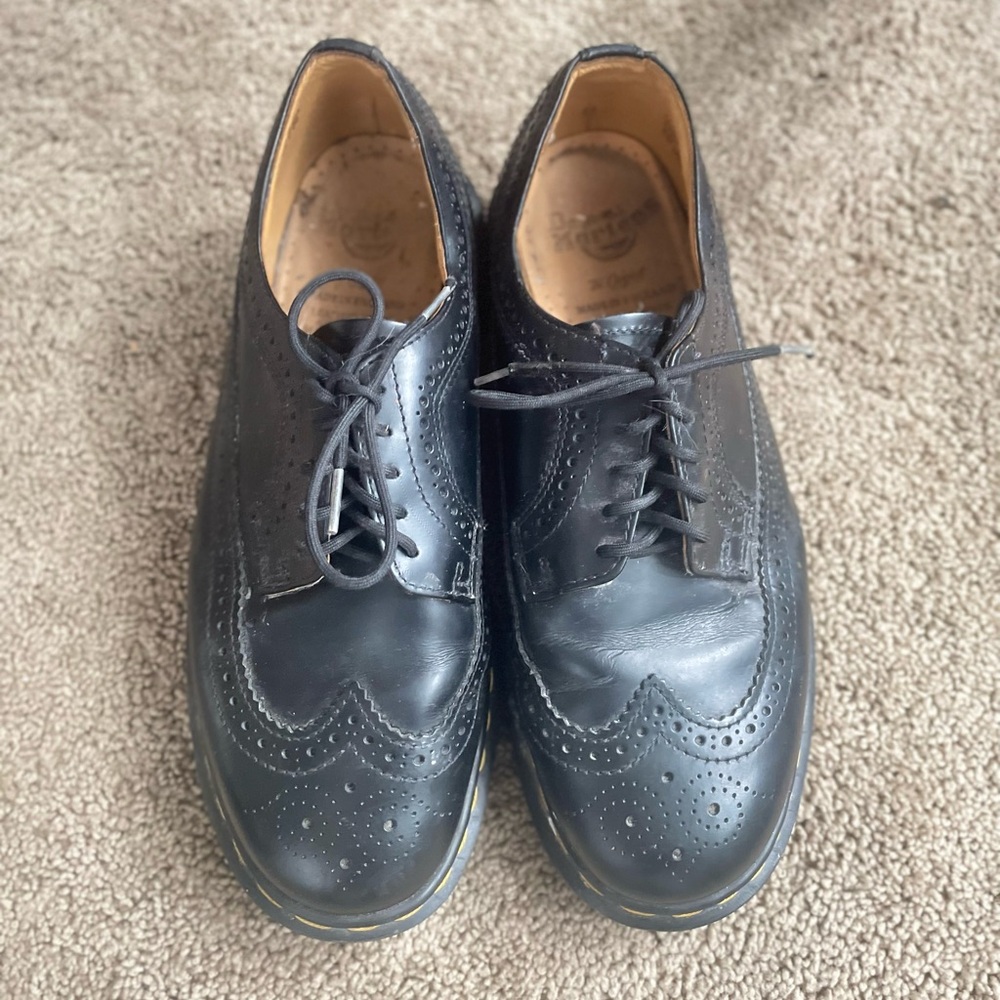 Dr. Martens Black Oxford Derbys with Brogue Detailing